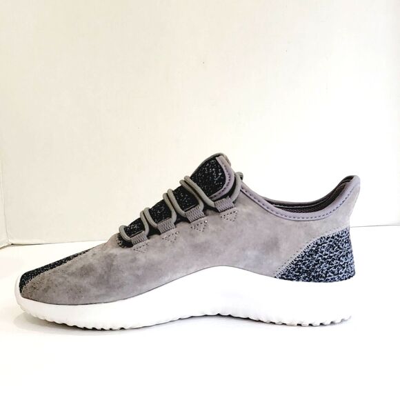 Adidas Tubular Shadow Running Shoes Womens Size 8 Suede Knit Gray White Sneakers - Picture 8 of 10